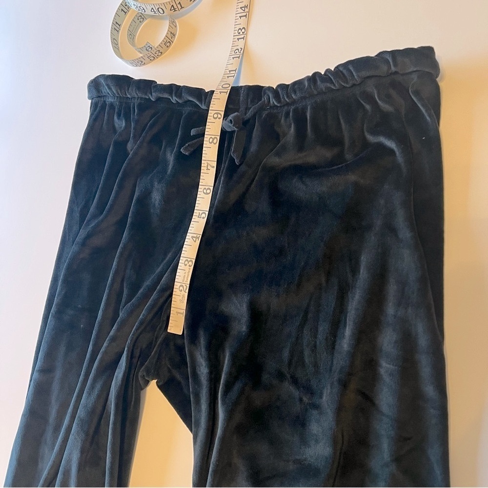 Juicy Couture embellished velour jogger pants, black, pull up size M - Picture 6 of 11